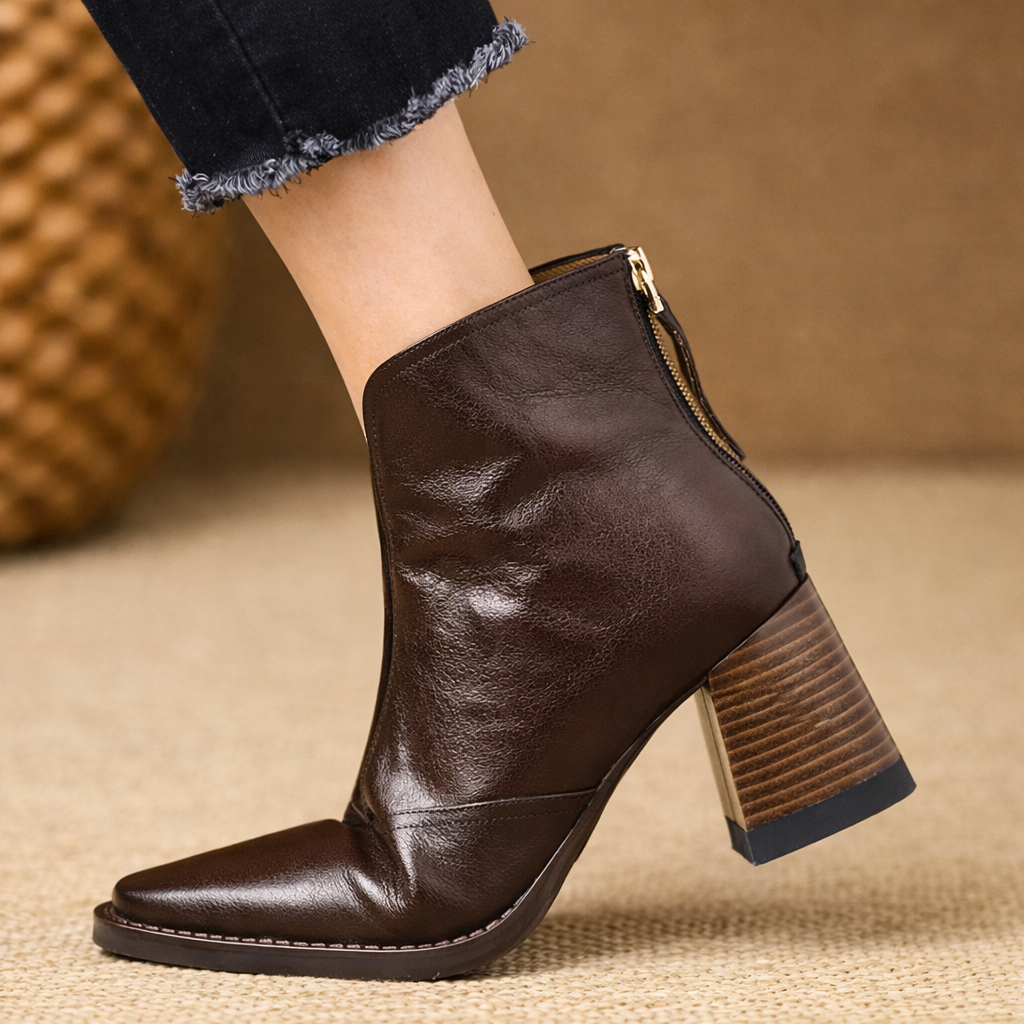 Claudia | Luxury Ankle Boots with Mid Heel