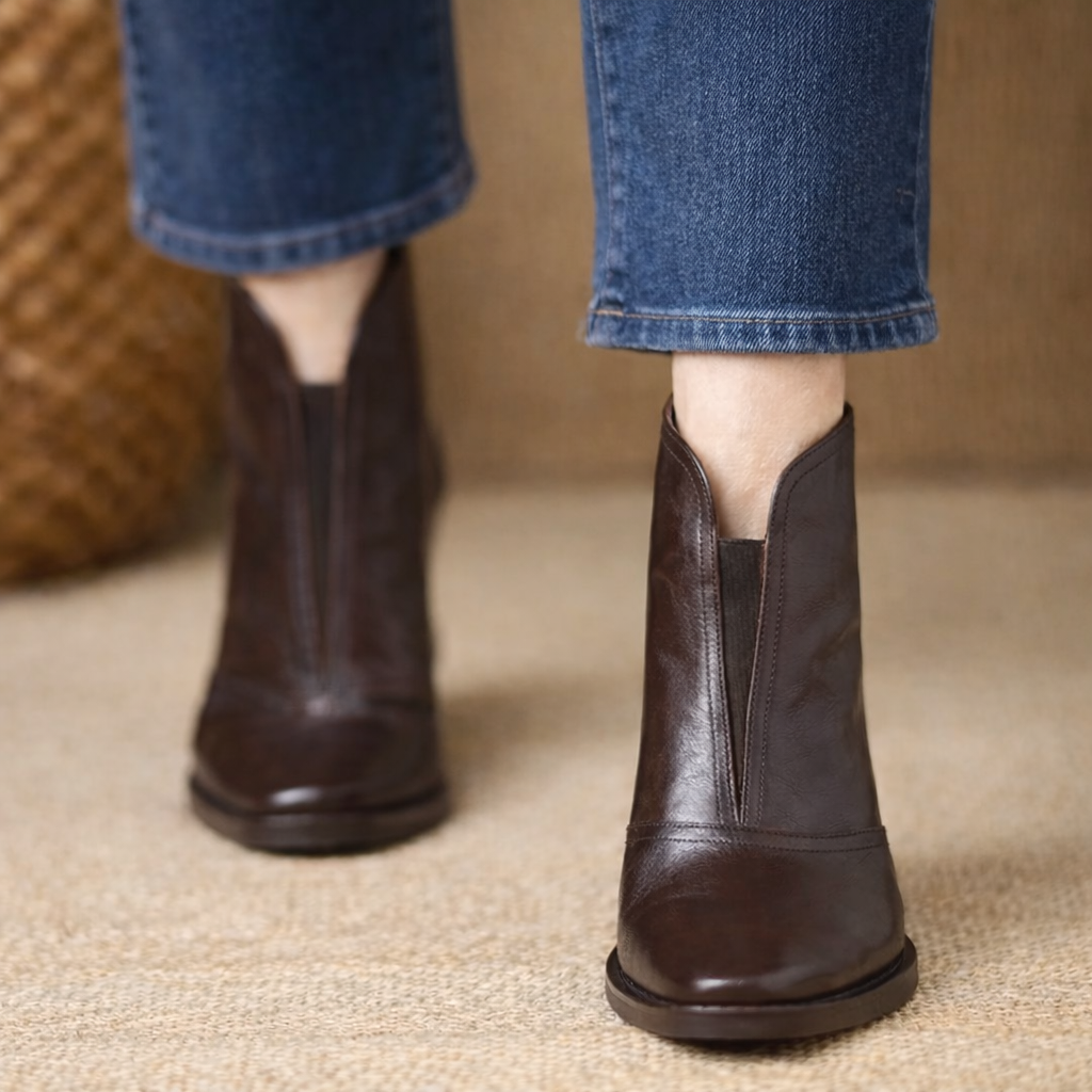 Claudia | Luxury Ankle Boots with Mid Heel