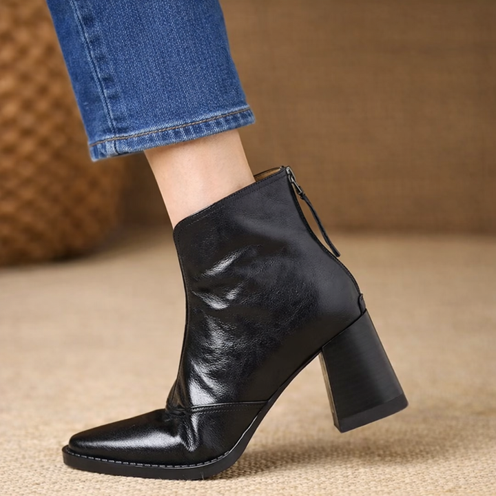 Claudia | Luxury Ankle Boots with Mid Heel