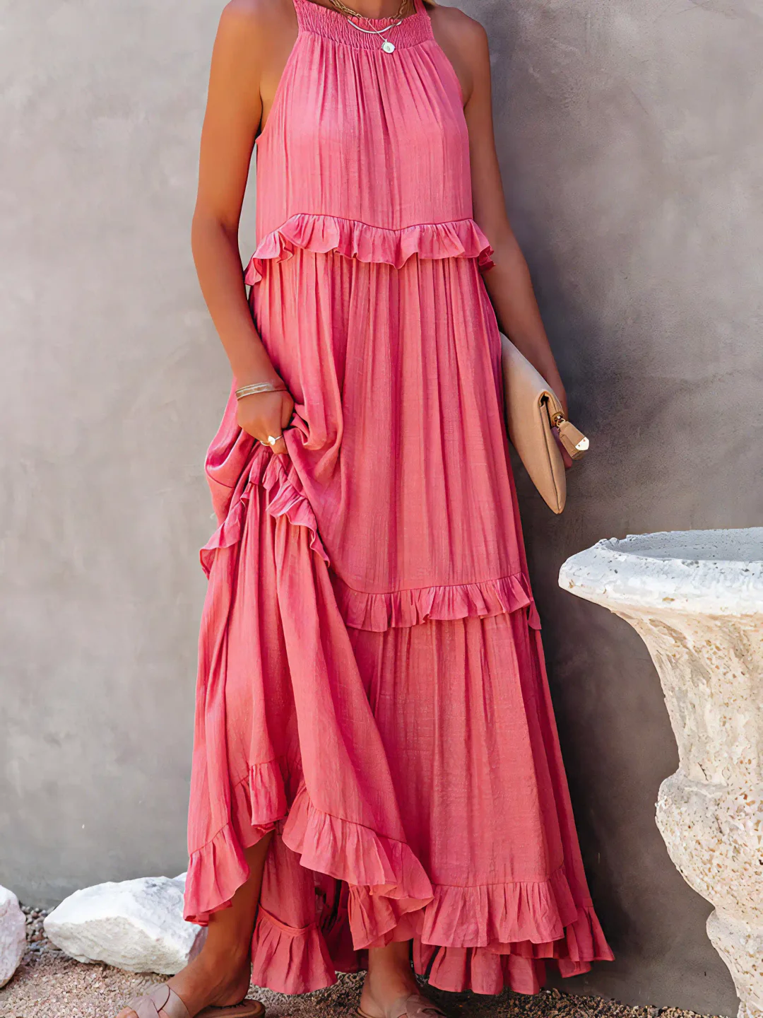 Cherry | Flow & Flutter Maxi Dress