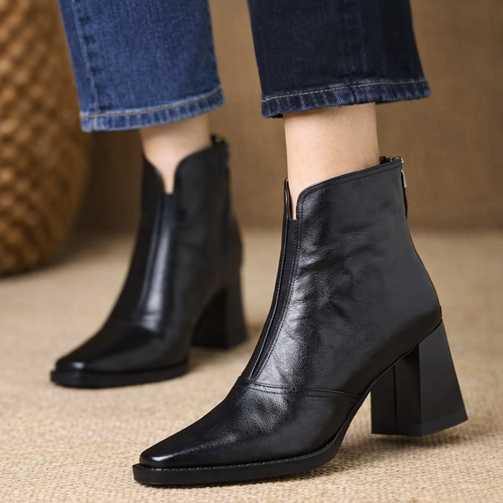 Claudia | Luxury Ankle Boots with Mid Heel