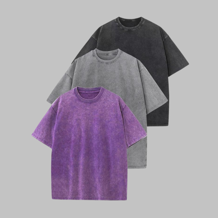 Afina | Casual Oversized Wash Crew Neck Unisex Shirt