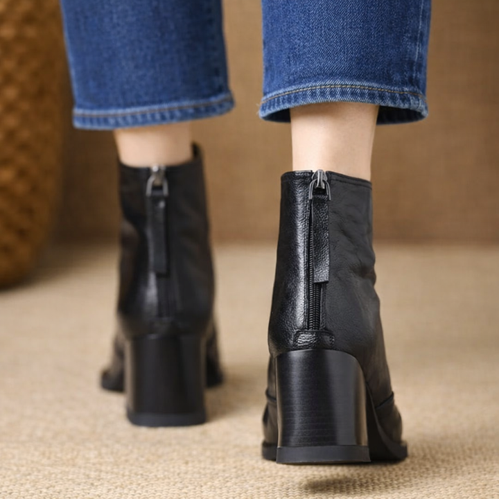 Claudia | Luxury Ankle Boots with Mid Heel