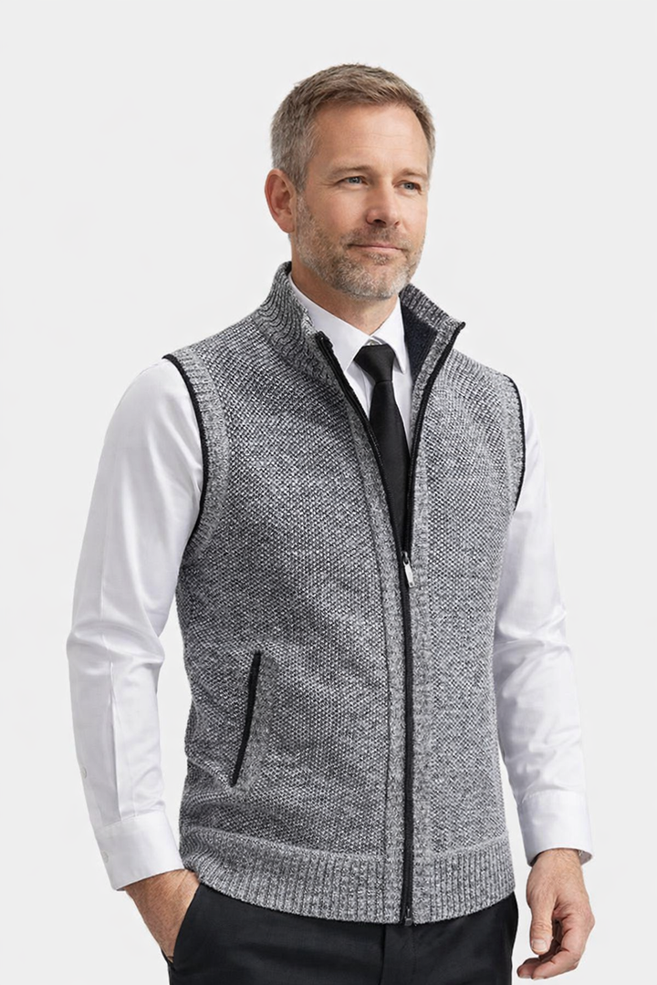 Elegant Gilet with Full Zip