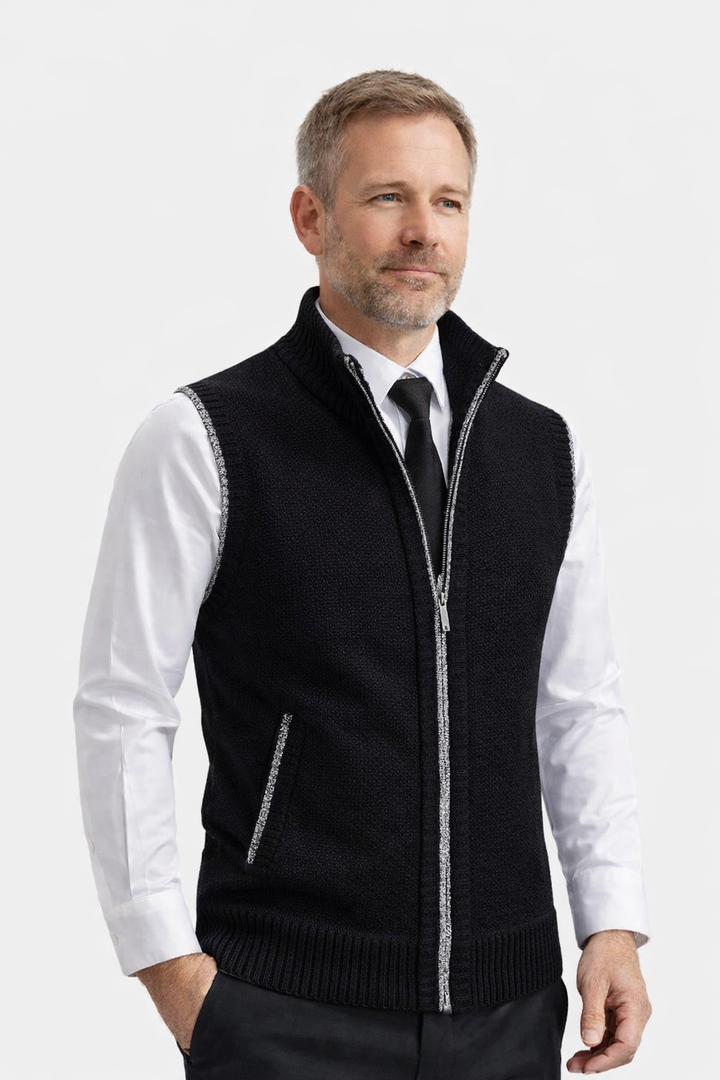Elegant Gilet with Full Zip