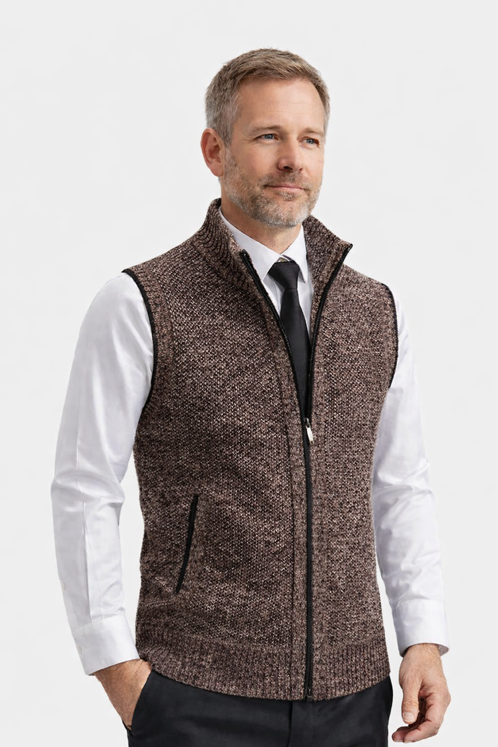 Elegant Gilet with Full Zip