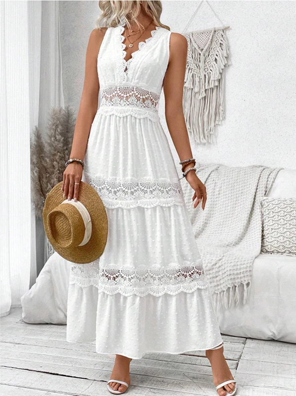 June |  Lace V-Neck Dress