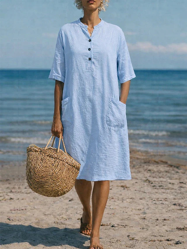 Mabel | Relaxed Pocket Midi Dress