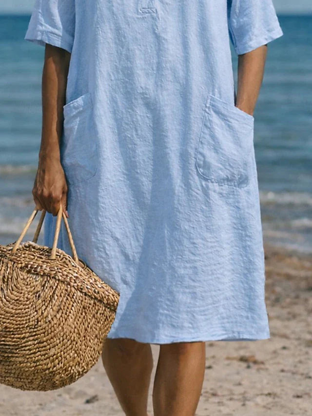 Mabel | Relaxed Pocket Midi Dress