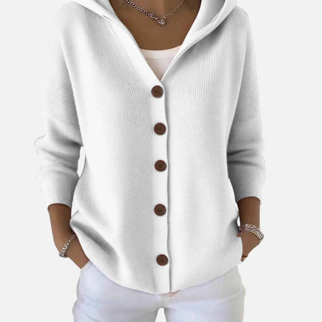 Zoé | Soft Hooded Knit Cardigan for Effortless Everyday Comfort