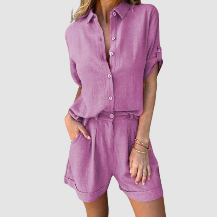 Alba Summer Set | Lightweight Top and Relaxed Trousers