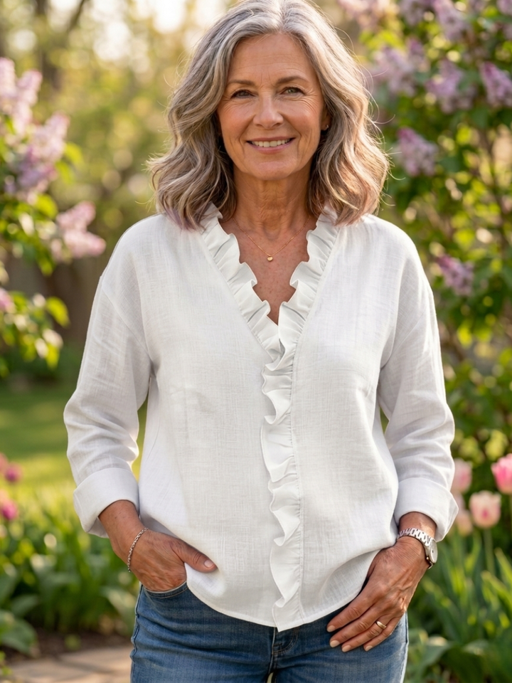 Karen | Soft Ruffle Everyday Blouse