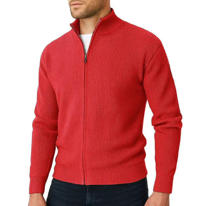 Elliot | Classic Ribbed Full-Zip Sweater