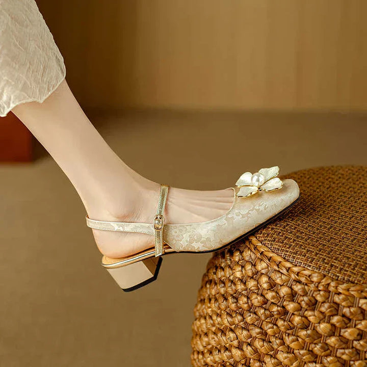 Genine | Elegant Slingback Low Heels