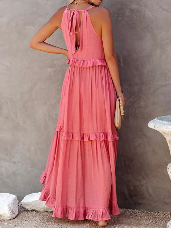 Cherry | Flow & Flutter Maxi Dress