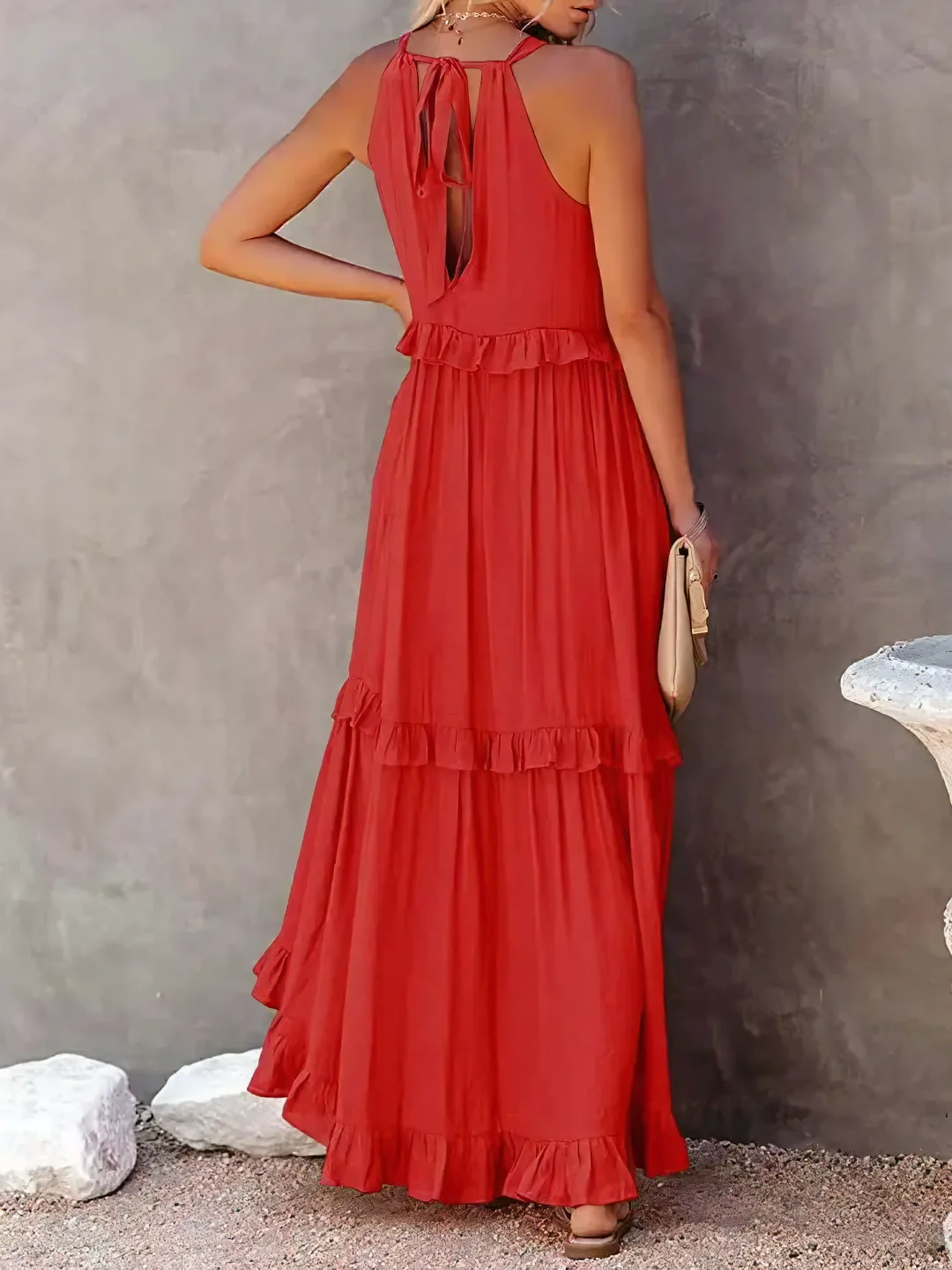 Cherry | Flow & Flutter Maxi Dress
