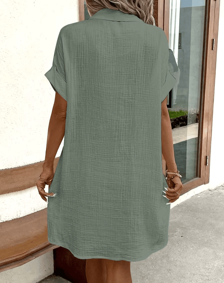 Lucette | Button Shirt Midi Dress