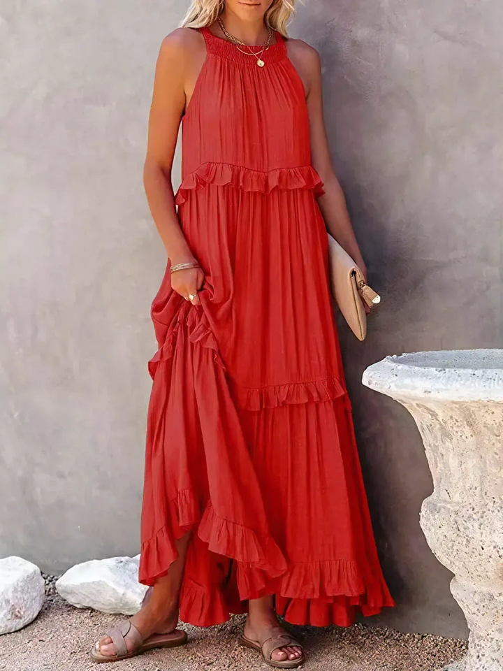 Cherry | Flow & Flutter Maxi Dress