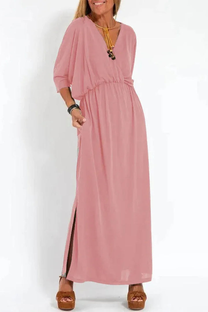 Clara | Flattering V-Neck Maxi Dress