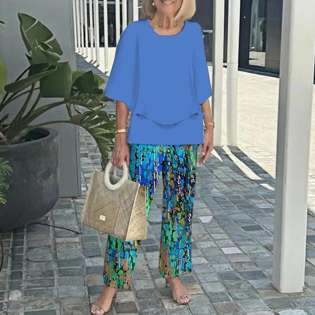 Wenda Effortless Two-Piece Set | Relaxed Top and Wide-Leg Trousers